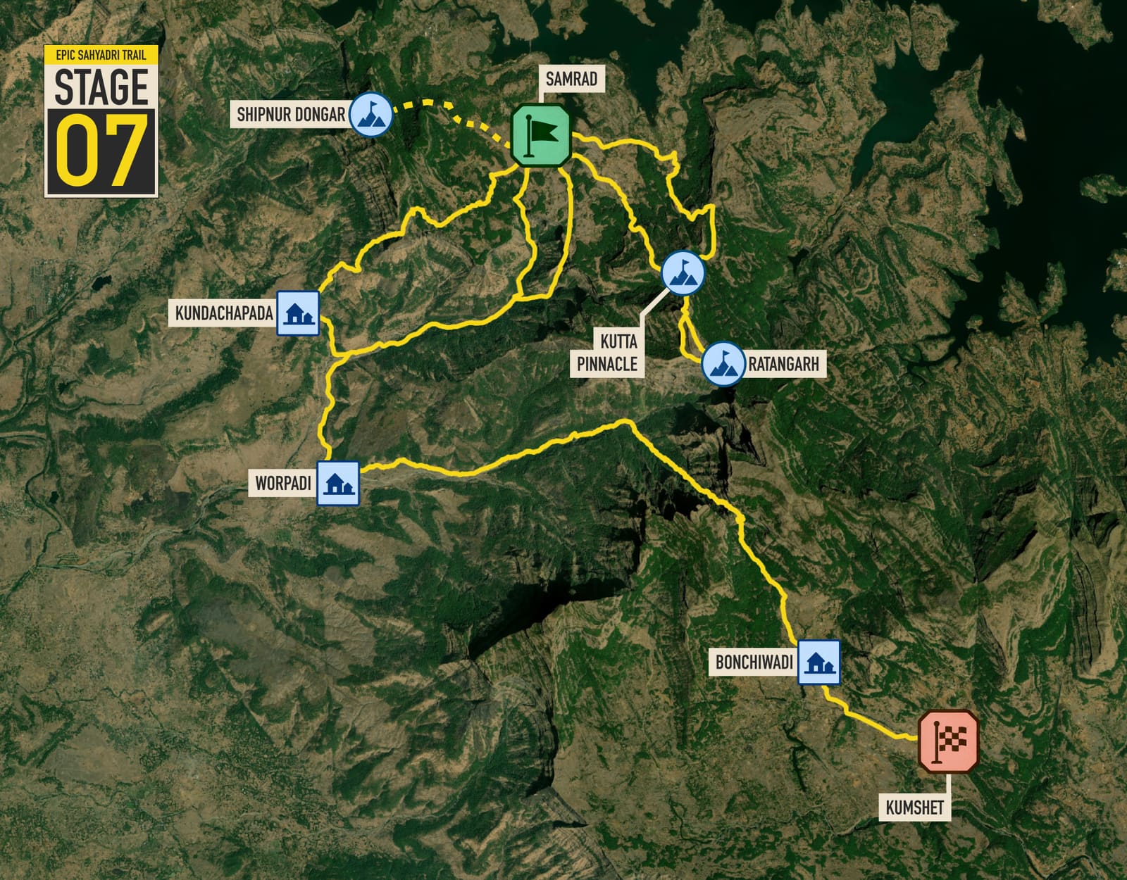 Schematic map of Stage 7: Samrad to Kumshet