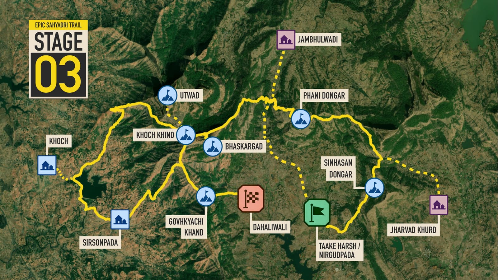 Schematic map of Stage 3: Taake Harsh to Dahaliwali